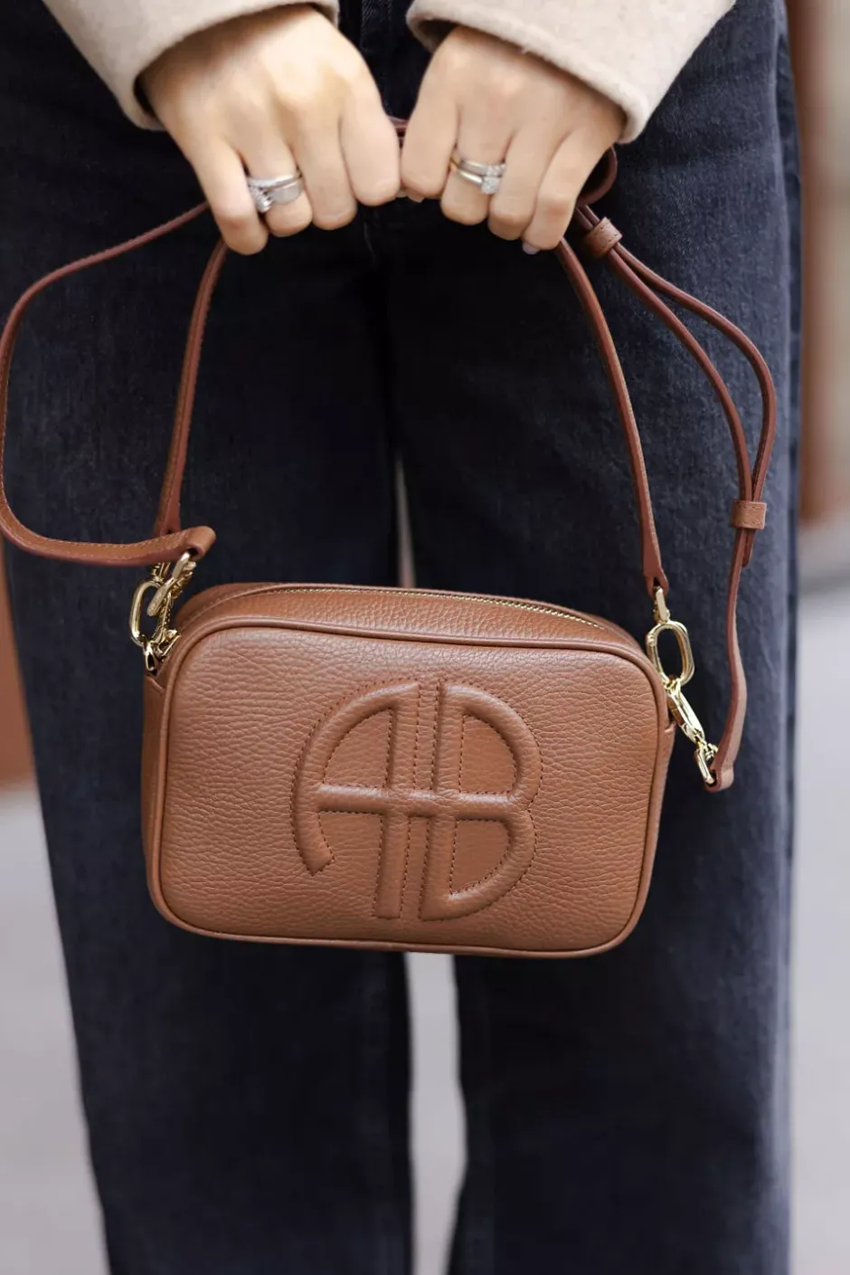 Lili Bag Cognac Pebbled^ANINE BING Discount
