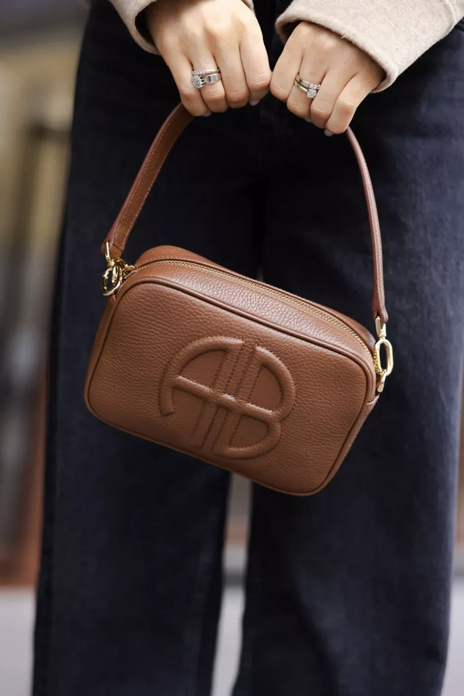 Lili Bag Cognac Pebbled^ANINE BING Discount