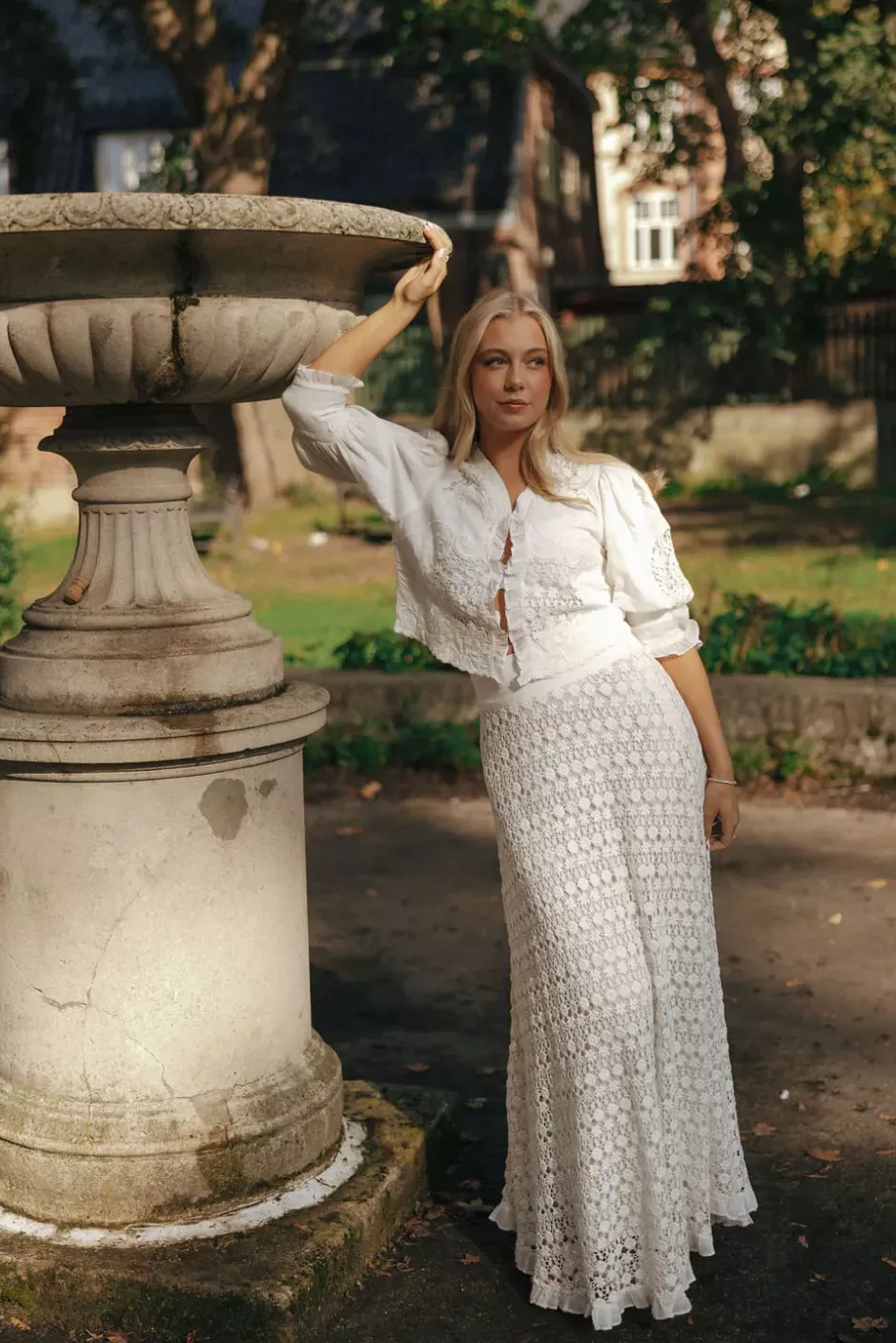 Linen Maxi Skirt Off White^BY TIMO Fashion