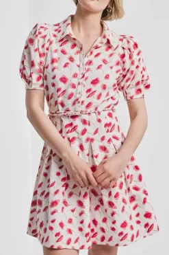 Linen Mini Dress Romance Petal^BY TIMO Discount