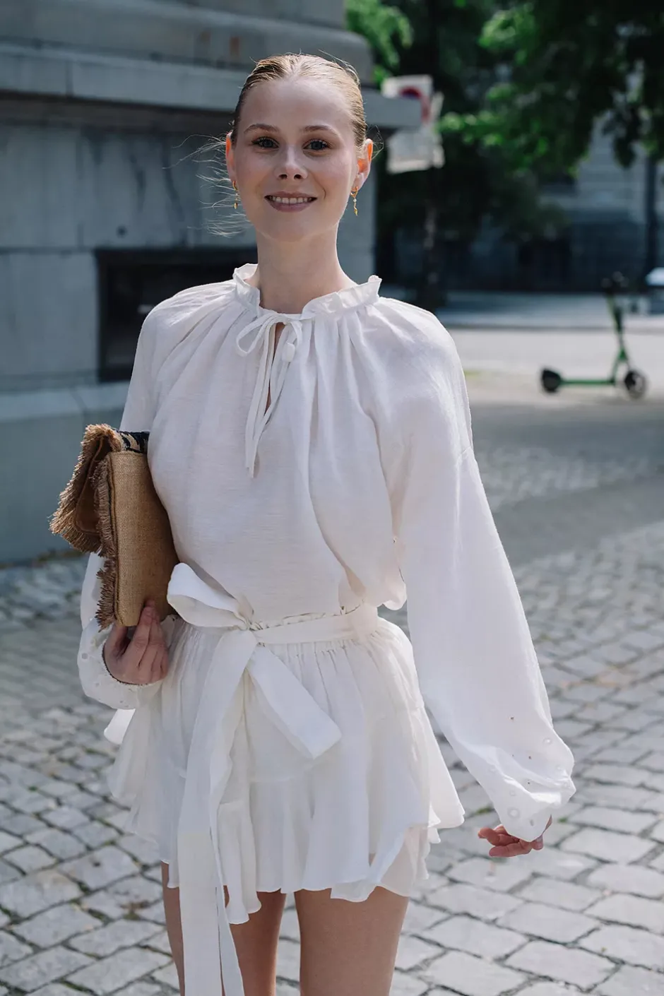 Linen Skirt Shorts White^CONFETTIBIRD Sale