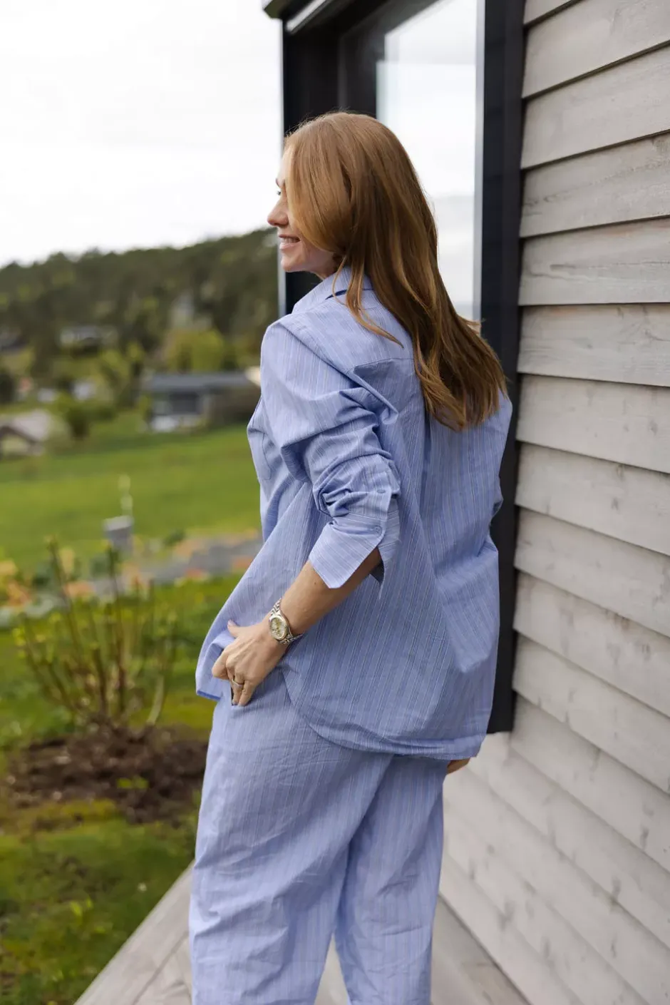 Linn Shirt Blue Striped^CARMA COLLECTION New