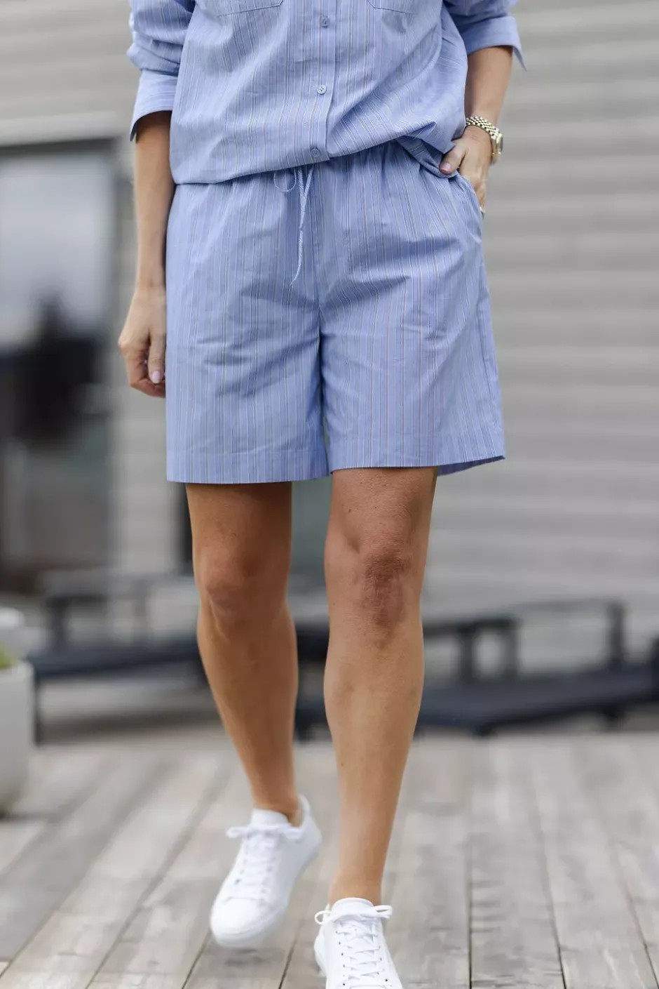 Linn shorts Blue Stripes^CARMA COLLECTION New