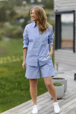 Linn shorts Blue Stripes^CARMA COLLECTION New