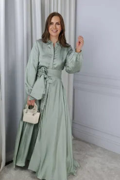 Long Bon Weekend Dress Soft Pistachio^CONFETTIBIRD Fashion