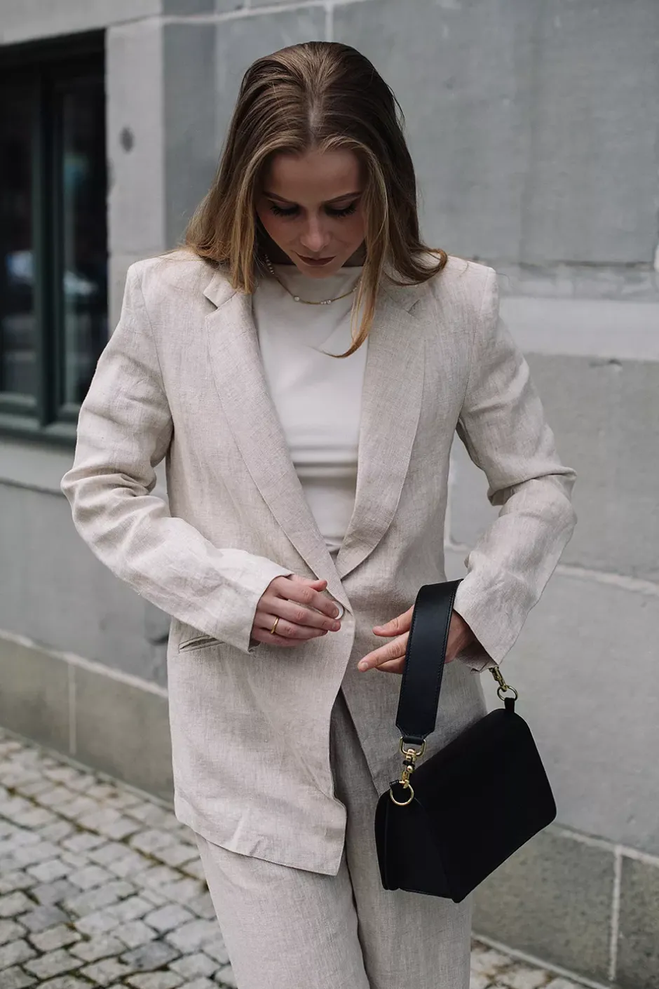 Longo Linen Blazer Nature^HIIL STUDIO Discount
