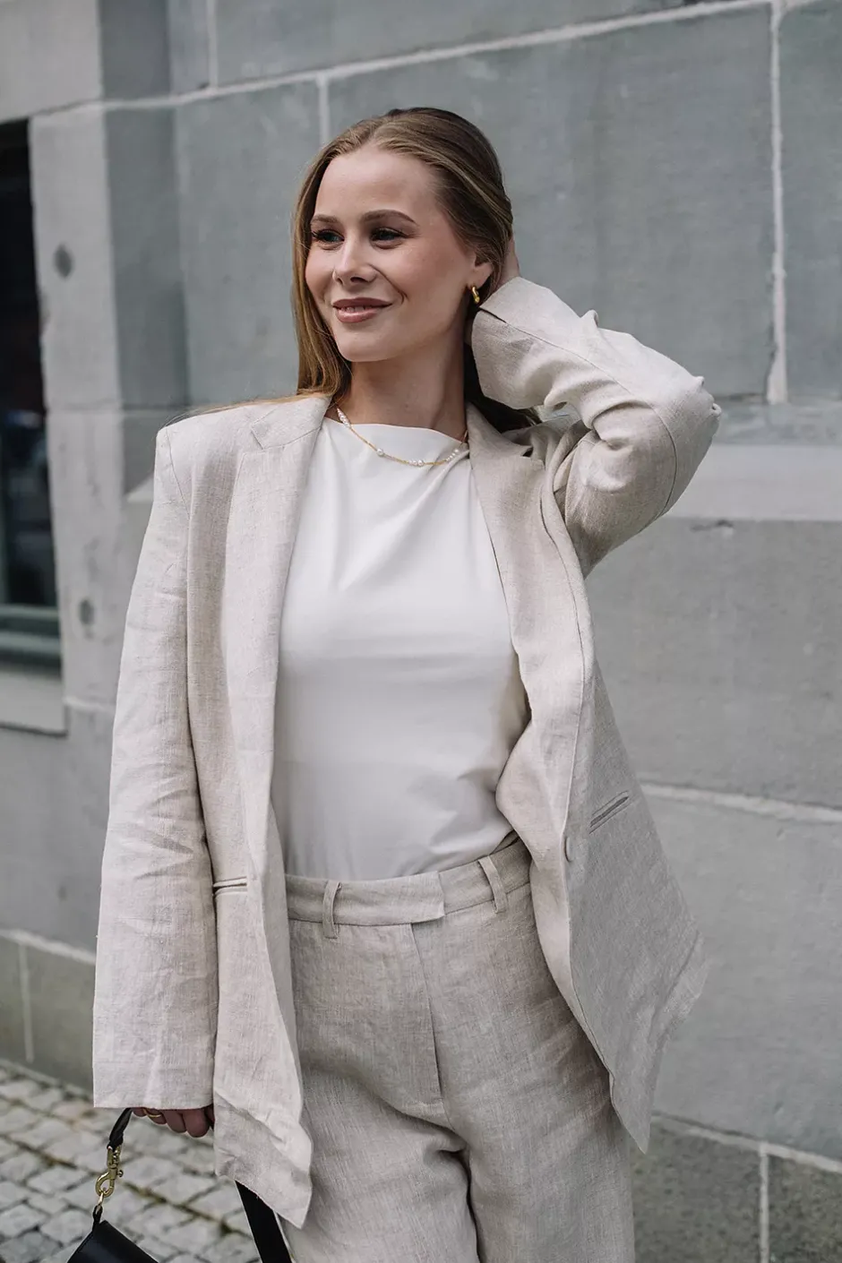 Longo Linen Blazer Nature^HIIL STUDIO Discount