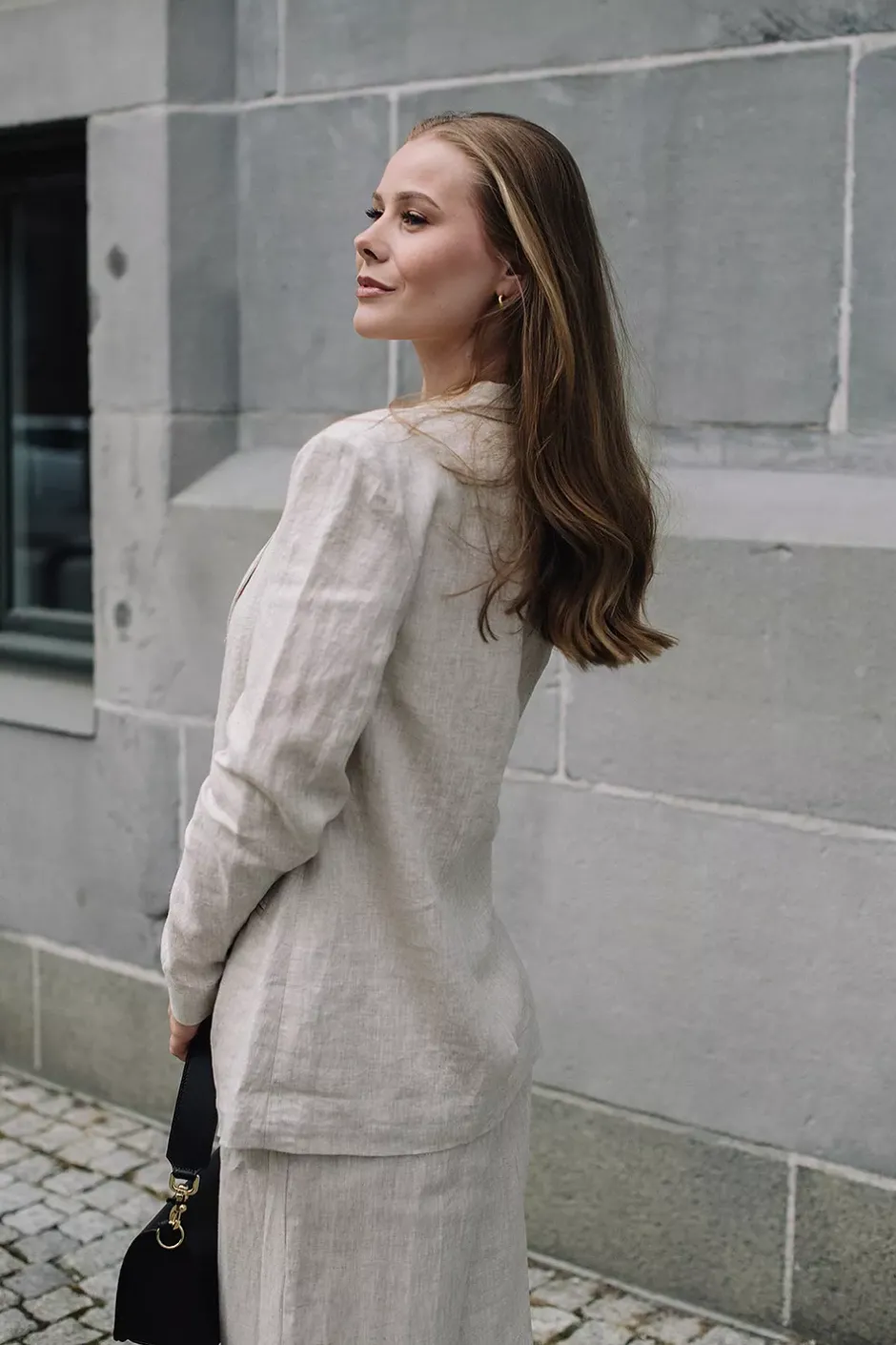 Longo Linen Blazer Nature^HIIL STUDIO Discount