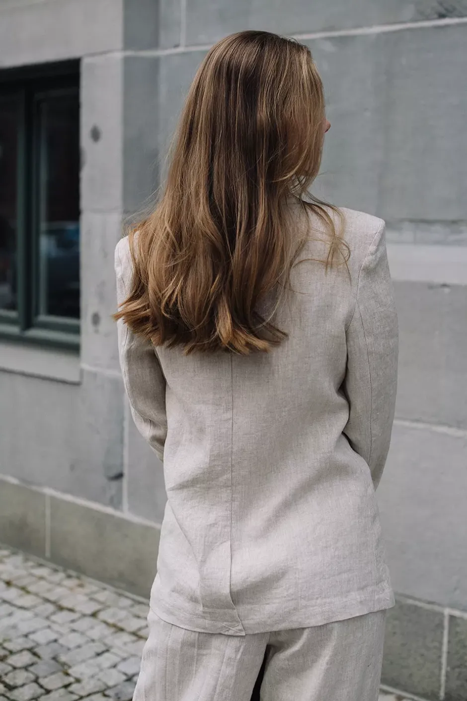 Longo Linen Blazer Nature^HIIL STUDIO Discount