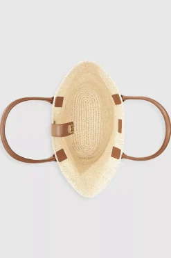 Lou Tote Monogram Natural With Cognac^ANINE BING Best