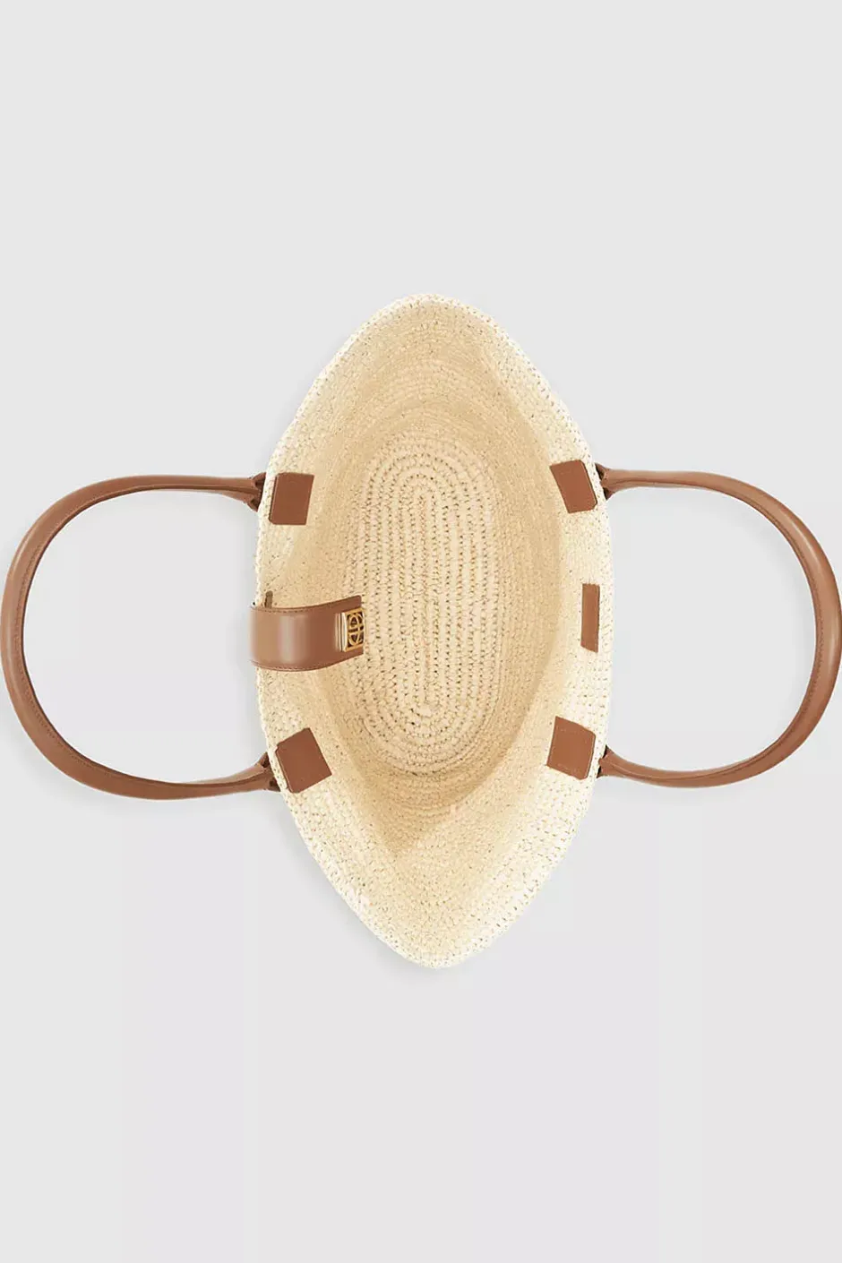 Lou Tote Monogram Natural With Cognac^ANINE BING Best