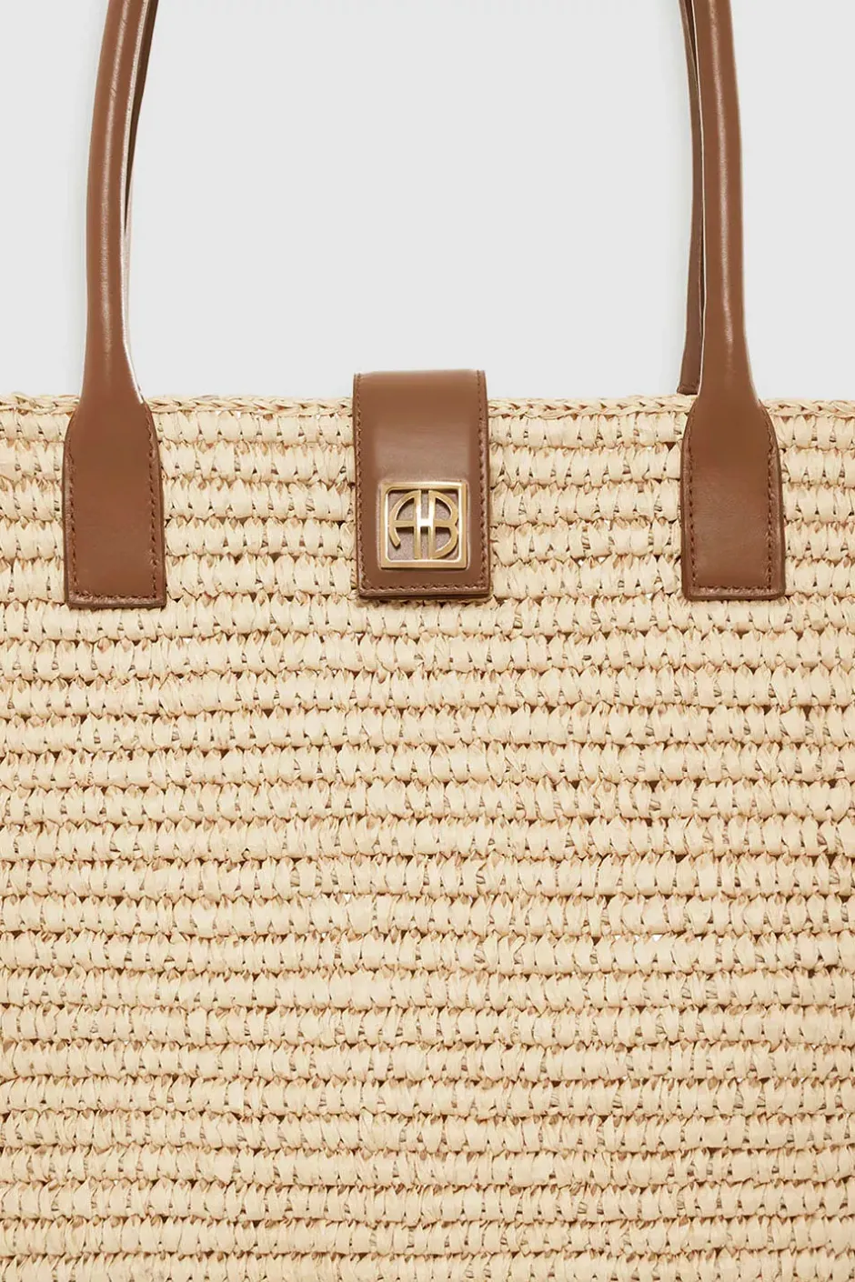 Lou Tote Monogram Natural With Cognac^ANINE BING Best