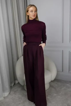Lou Trouser Bordeaux^ANINE BING Discount