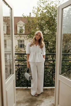Luna Linen Trouser White^CHRISTIAN AKS Discount