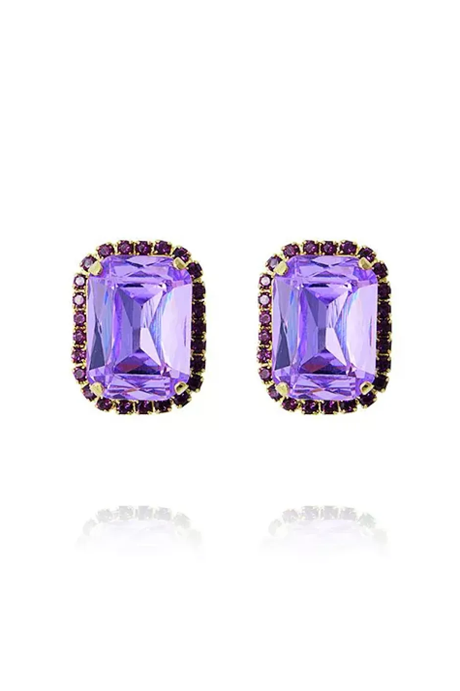 Lydia Cocktail Studs Gold Violet/Amethyst^CAROLINE SVEDBOM Hot
