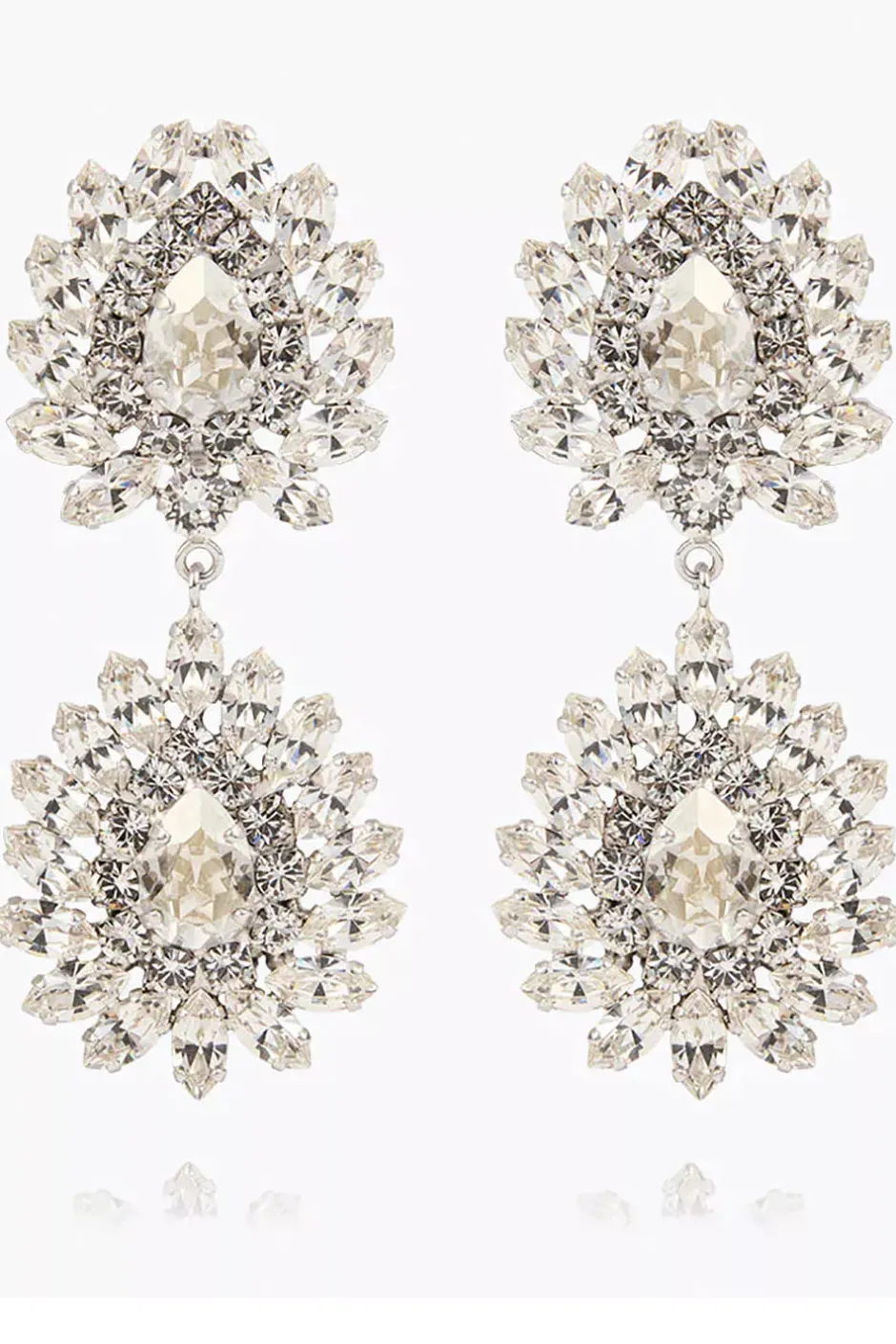 Milano Earrings Rhodium Crystal/Silvershade^CAROLINE SVEDBOM Fashion