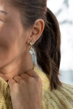 Mini Drop Earrings Gold Crystal^CAROLINE SVEDBOM Fashion