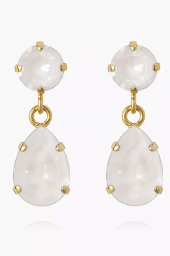 Mini Drop Earrings Gold Electric White^CAROLINE SVEDBOM Clearance