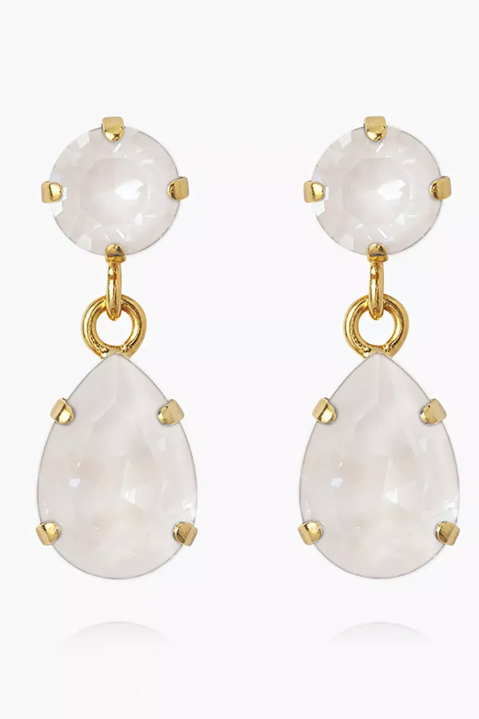 Mini Drop Earrings Gold Electric White^CAROLINE SVEDBOM Clearance