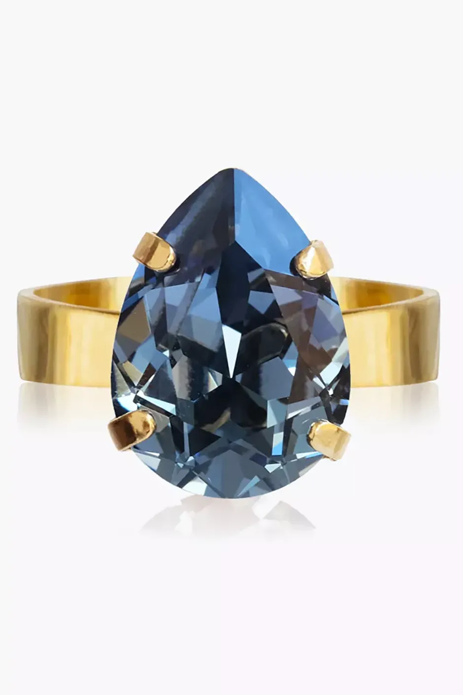 Mini Drop Ring Gold Denim Blue^CARMA Online