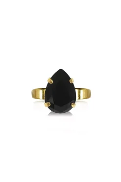 Mini Drop Ring Gold Jet^CAROLINE SVEDBOM Online