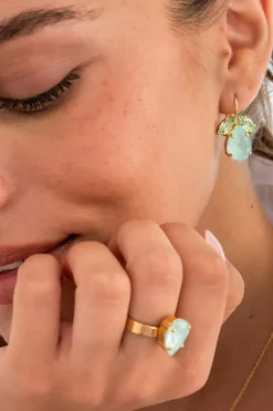 Mini Drop Ring Gold Soft Mint^CAROLINE SVEDBOM Best