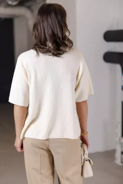 Mona Knit Tee Creme^HIIL STUDIO Hot