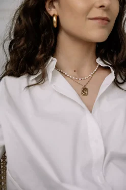 Moon Necklace Gold^HIIL STUDIO JEWELRY Outlet