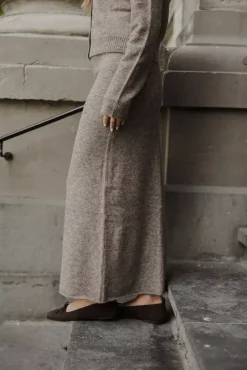 Mora Knitted Skirt Dk Truffle^CARMA Discount