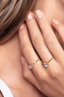 Nani Ring Gold Crystal^CAROLINE SVEDBOM Discount