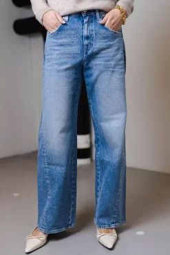 Narja Pants Medium Blue Studs^REPLAY Fashion