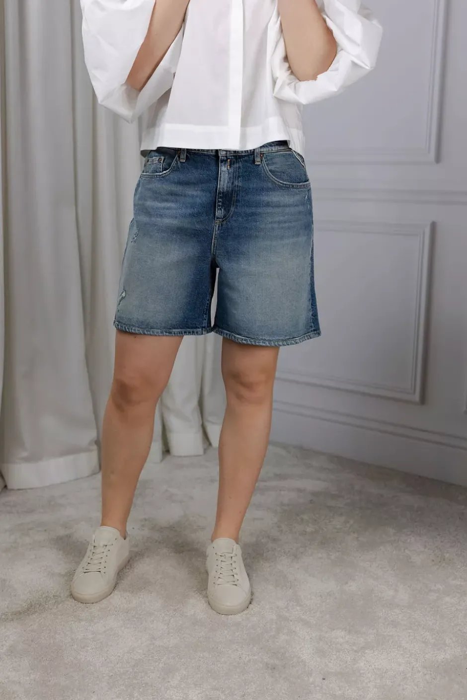 Narja Shorts Medium Blue^REPLAY Clearance