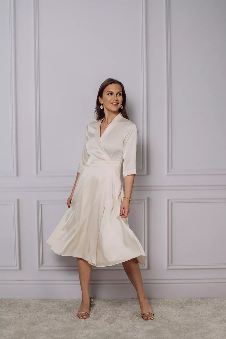 New Bertine Dress Creme^HIIL STUDIO Hot
