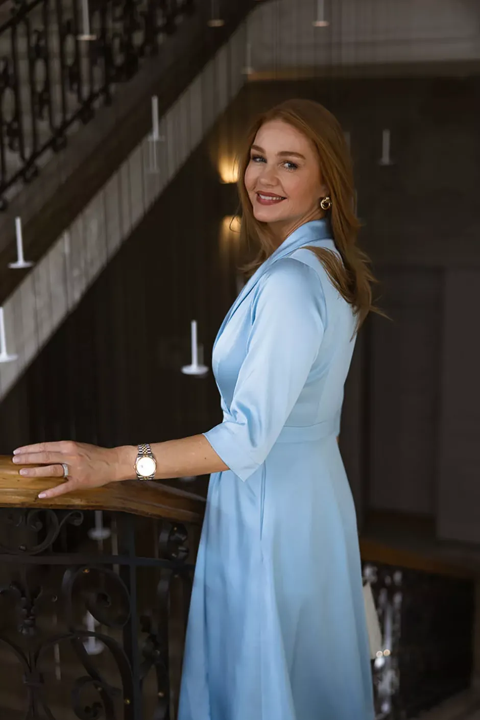 New Bertine Dress Light Blue^HIIL STUDIO Best