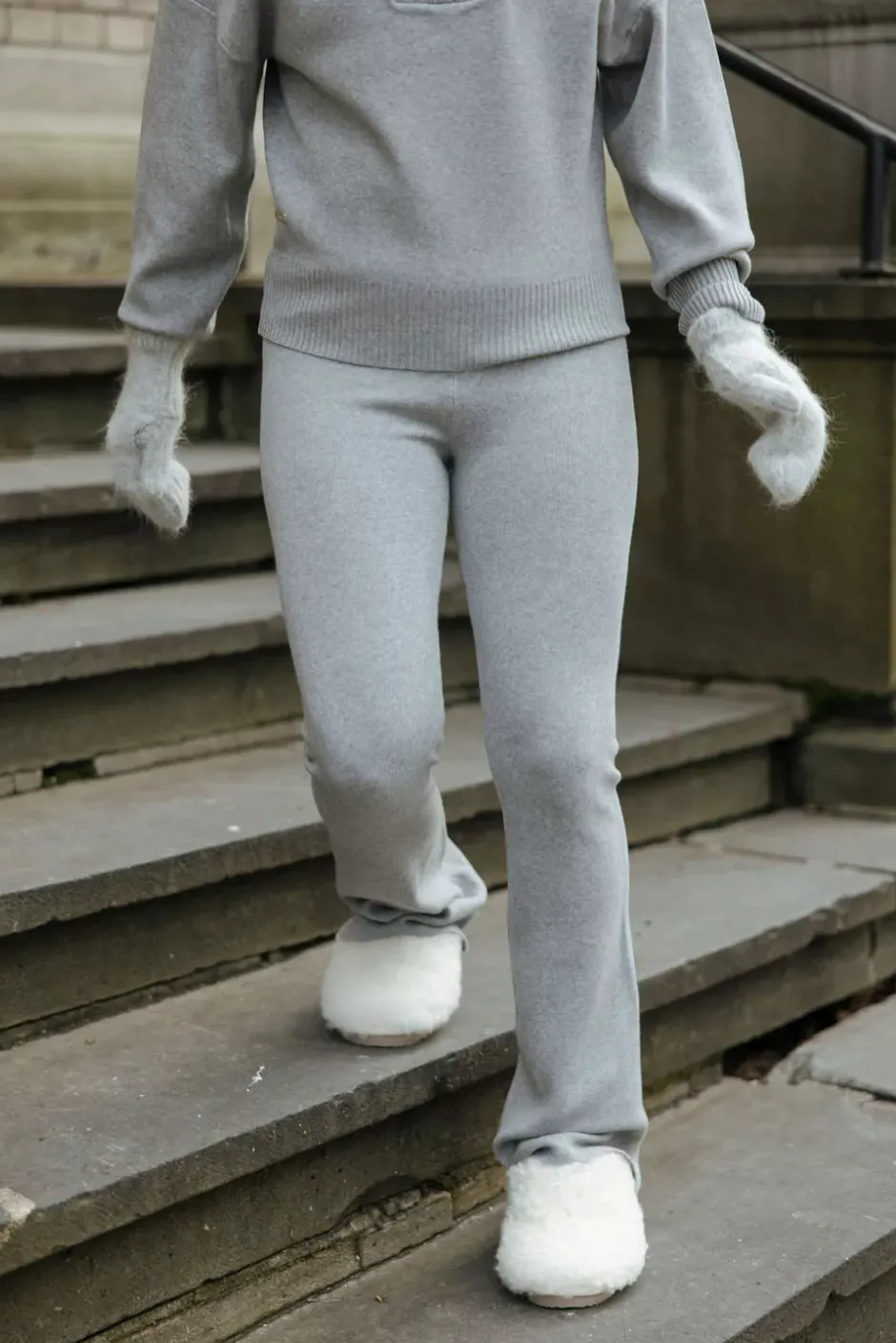 Olly Flare Pants Grey Melange^LUNE ACTIVE Hot