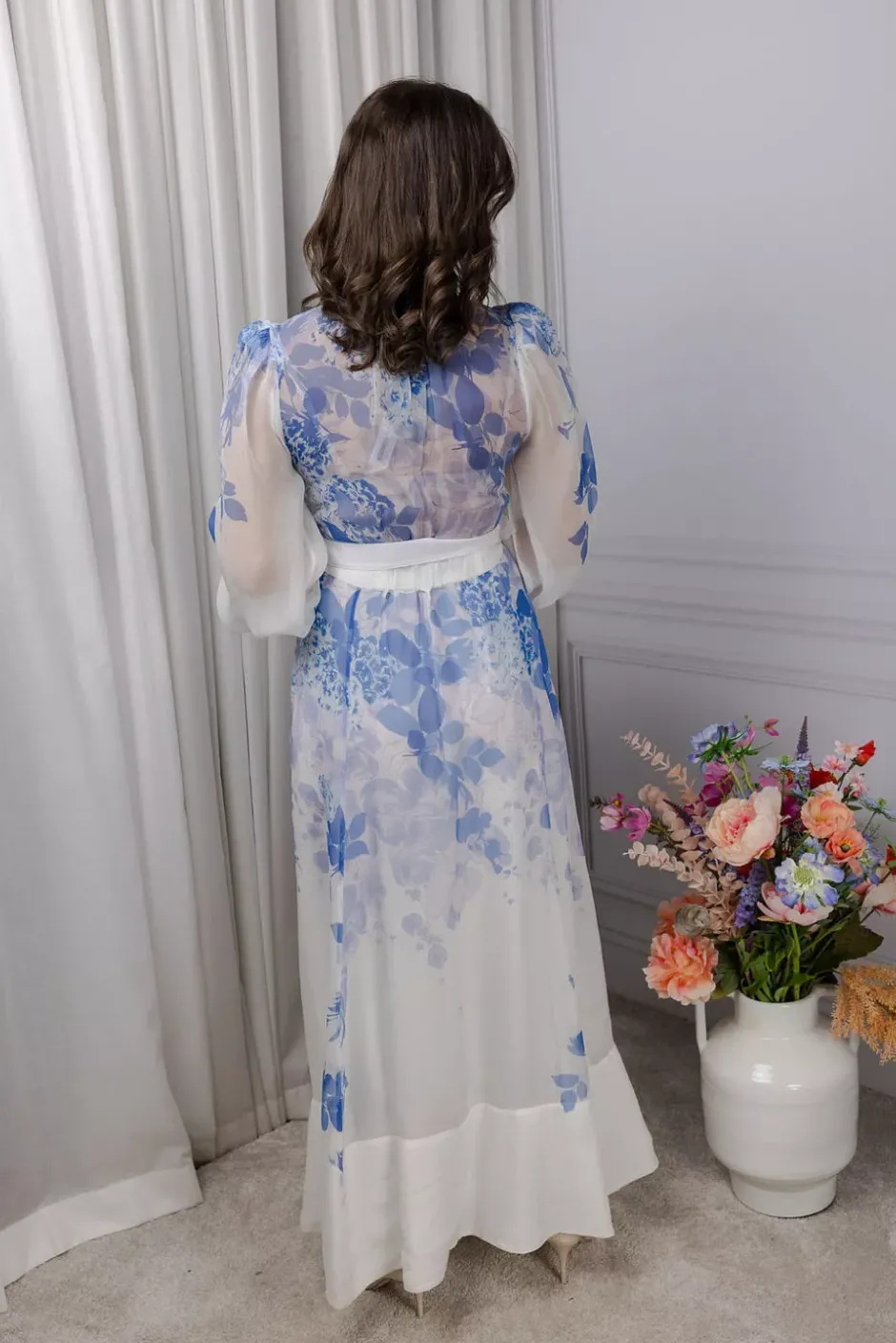 Organza Belt Dress Skylight^BY TIMO Sale