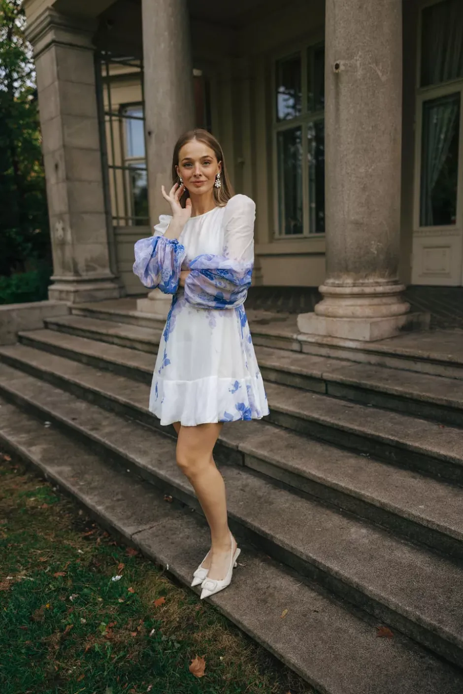 Organza Mini Dress Skylight^BY TIMO Discount