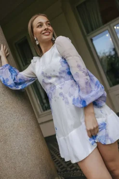 Organza Mini Dress Skylight^BY TIMO Discount