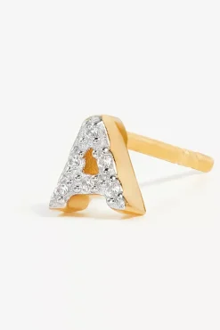 Pave Initial Stud Earrings T-Z^MISSOMA Outlet