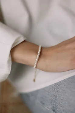 Pearl Bracelet Medium Gold^HIIL STUDIO JEWELRY Fashion