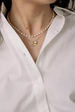 Pearl Shell Necklace Gold^HIIL STUDIO JEWELRY Outlet