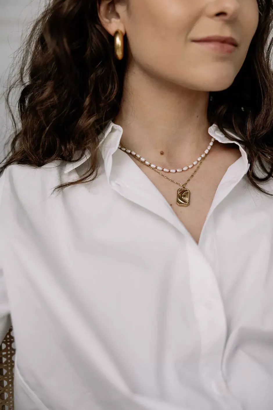 Pearl/Gold Necklace Gold^HIIL STUDIO JEWELRY Sale