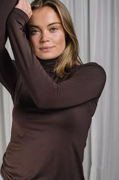 Perfect Line Modal Turtleneck Longsleeve Dark Caramel^OROBLU Discount