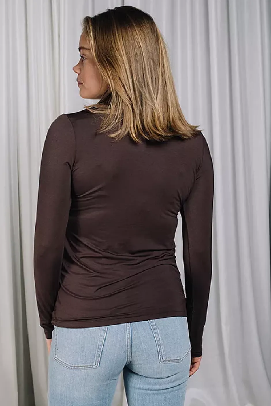 Perfect Line Modal Turtleneck Longsleeve Dark Caramel^OROBLU Discount