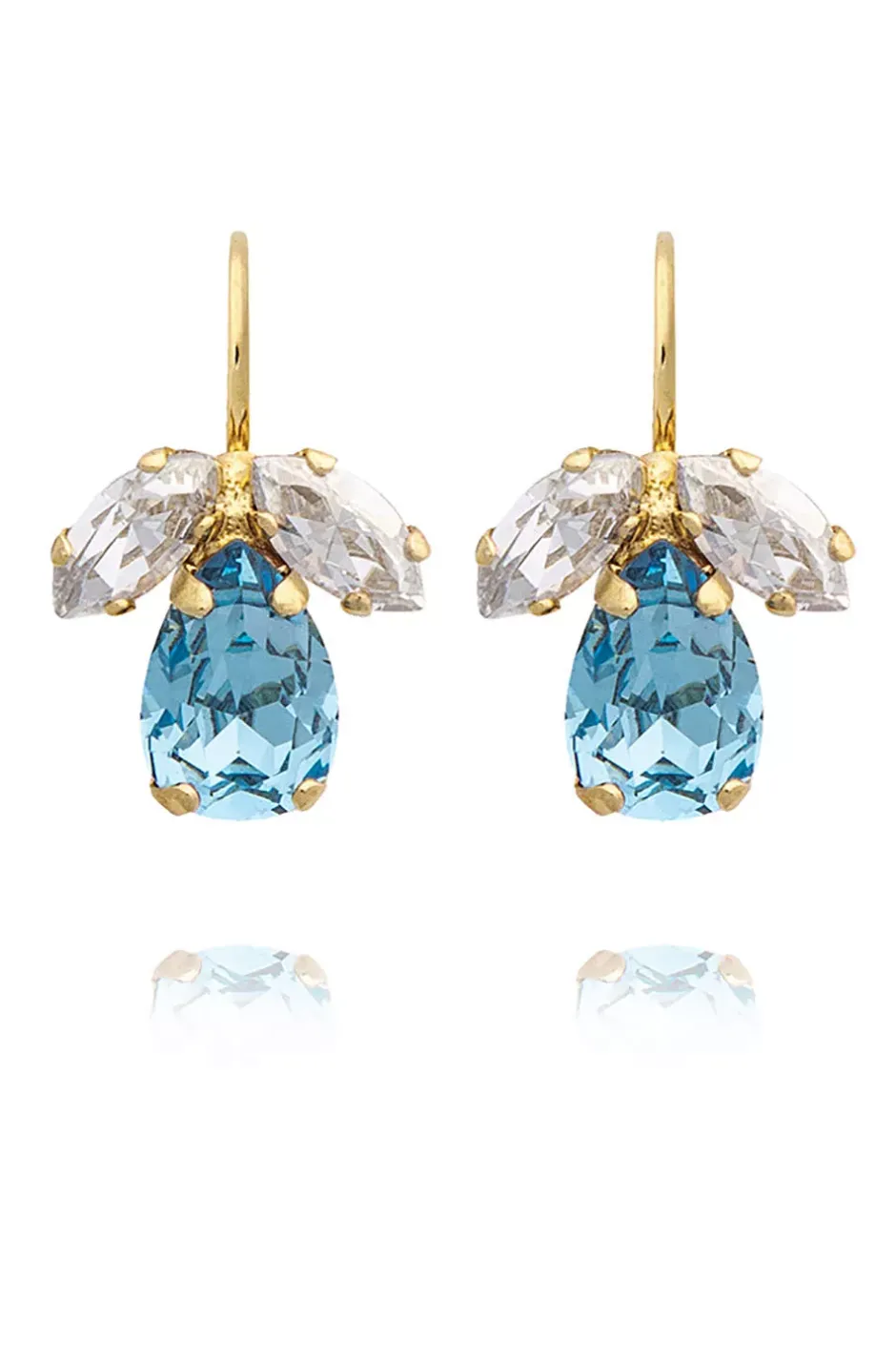Petite Timo Earrings Gold Aquamarine/Blueshade^CAROLINE SVEDBOM Hot