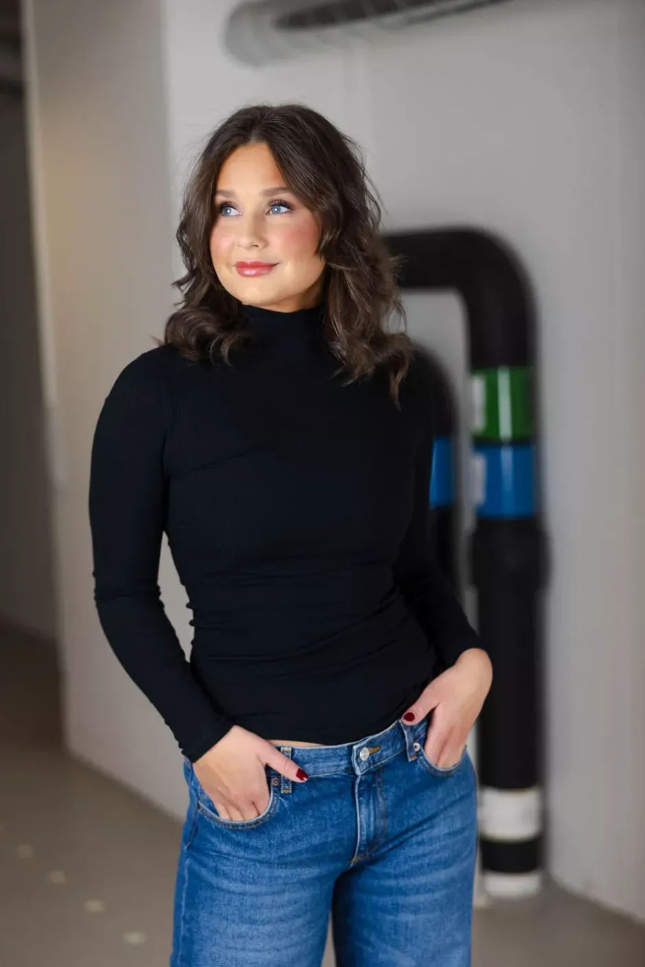 PL Modal Low Turtleneck Rib Black^OROBLU Fashion