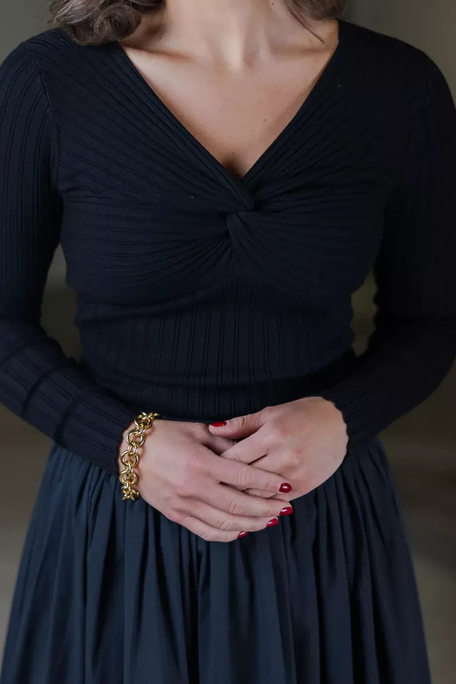 Polly Rib Knit Black^ANDIATA New