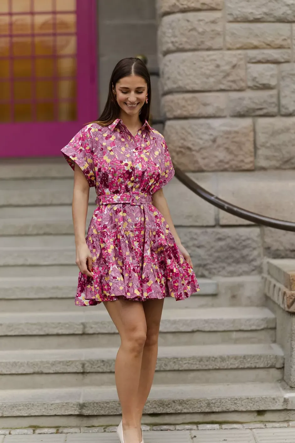 Poplin Belt Dress Bright Field^BY TIMO Online