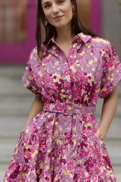 Poplin Belt Dress Bright Field^BY TIMO Online