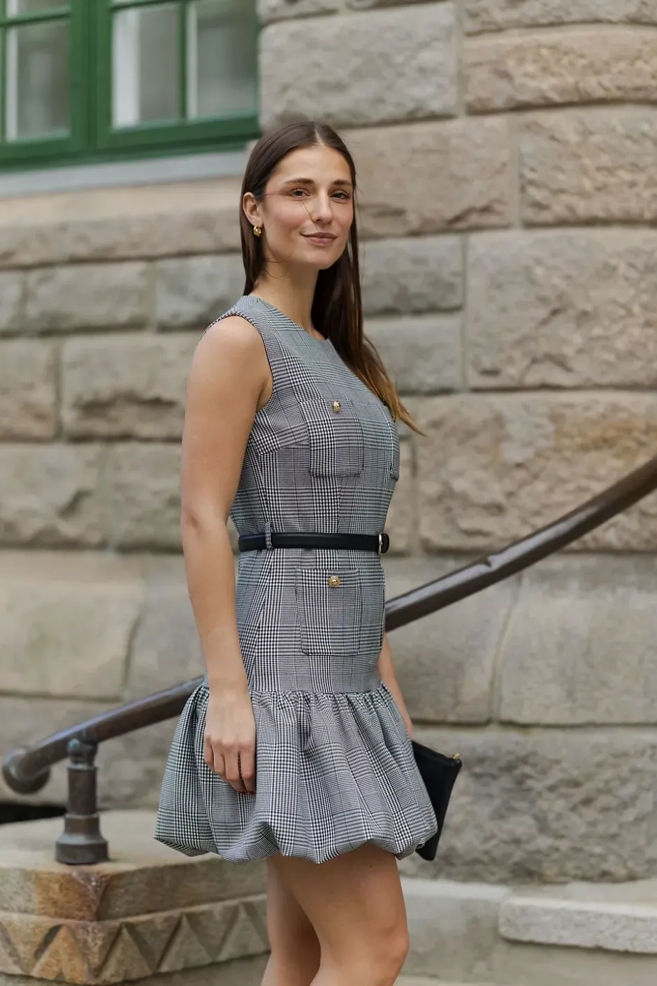 Prince Of Wales Check Mini Dress Black And White^SELF-PORTRAIT Fashion